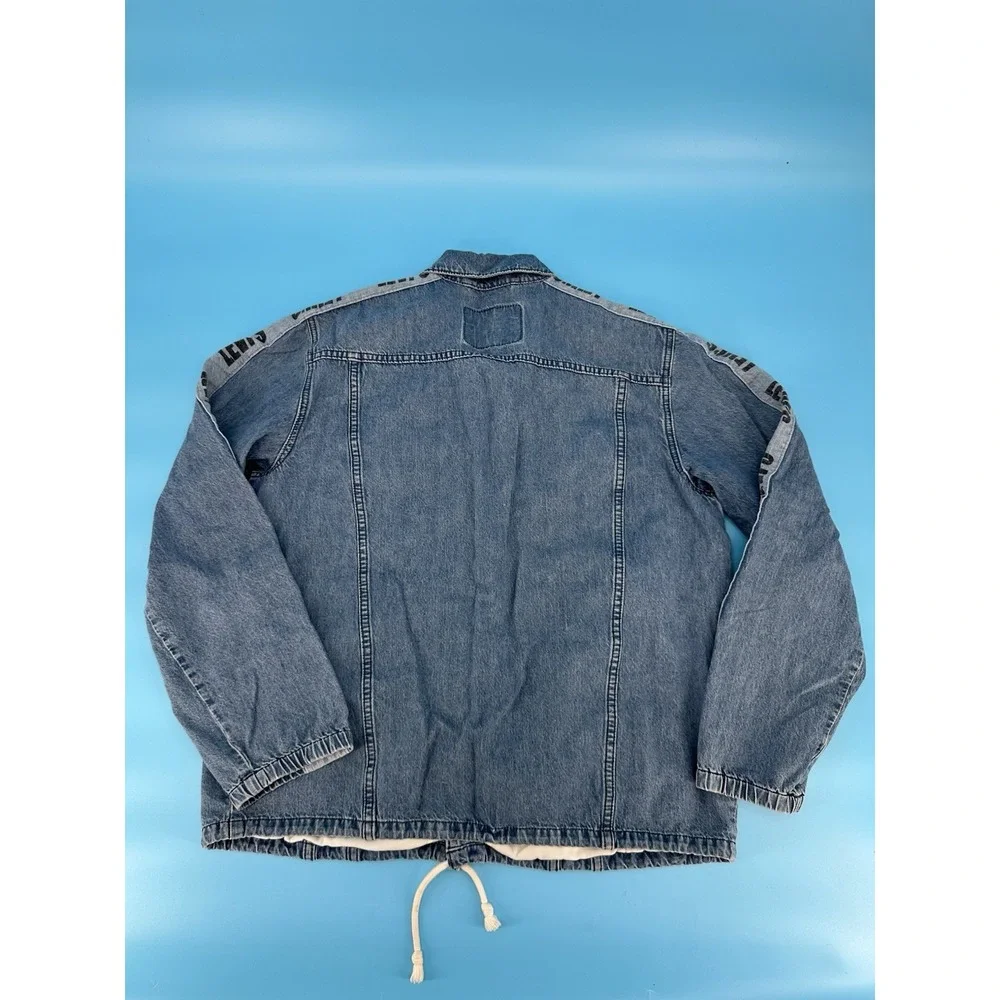RARE Levi Strauss BIG E Premium Denim Jacket Men's Size M Trucker Snap Med Wash‎